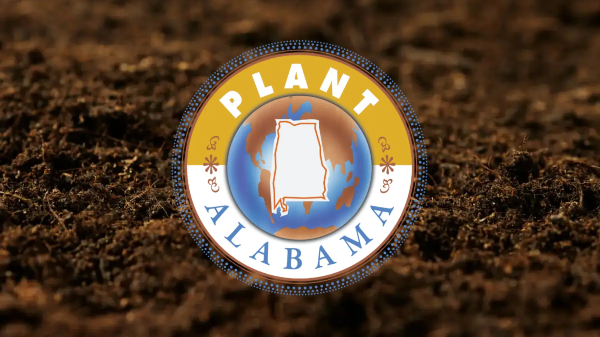 Plant Alabama logo on tilled soil