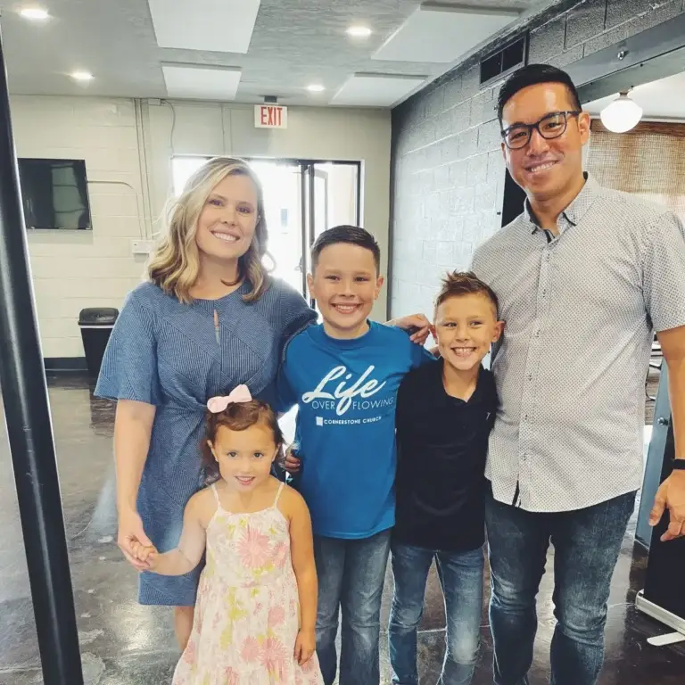 Daniel and Erin Woodcock and their three children