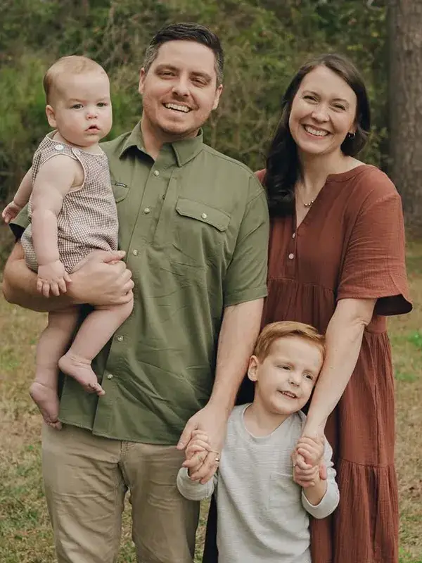 Christian and Tesha Caldwell with their two children